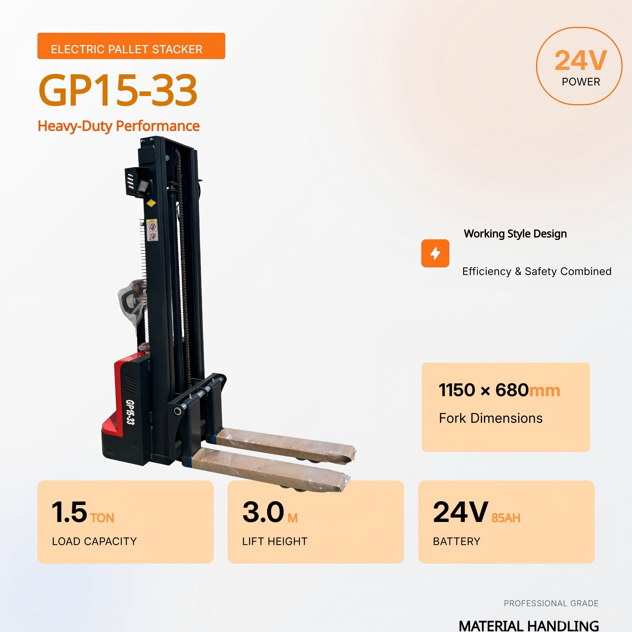 1.5Ton Electric Pallet Stacker