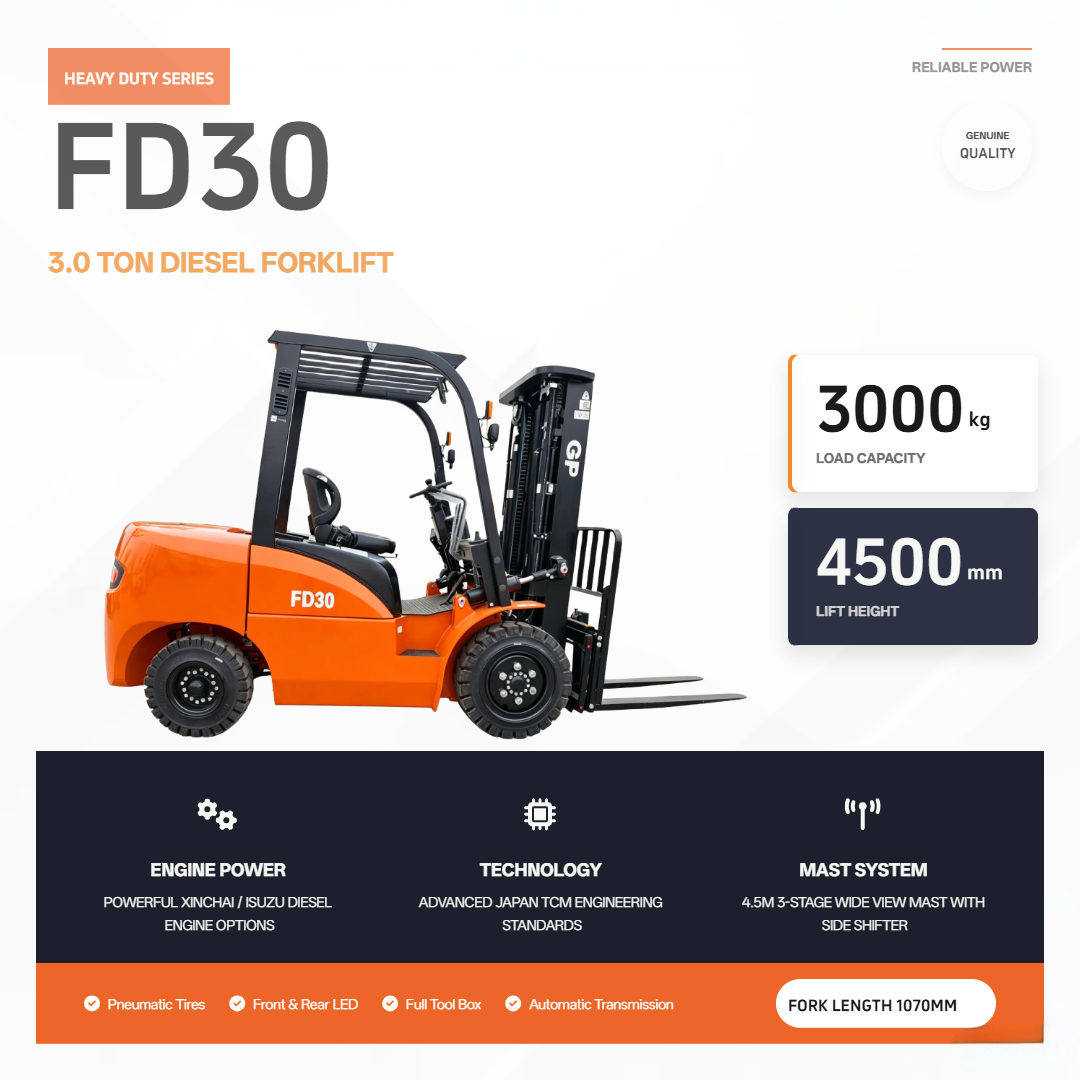 3Ton diesel forklift truck